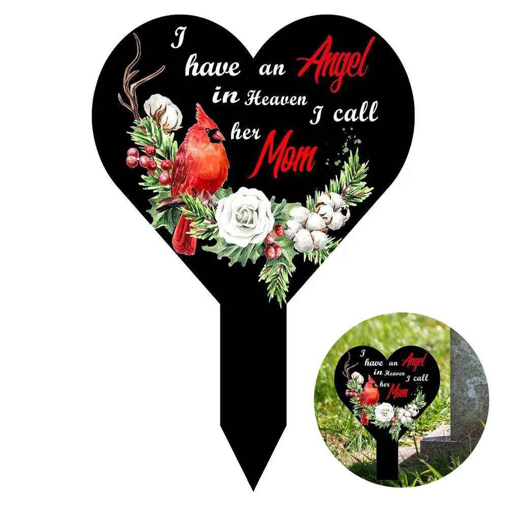 Acrylic Durable Garden Grave Decoration, Outdoor Garden Yard Relatives Memorial Plaque, Memorial Sign Plaque for Grave Decoration, Remembrance