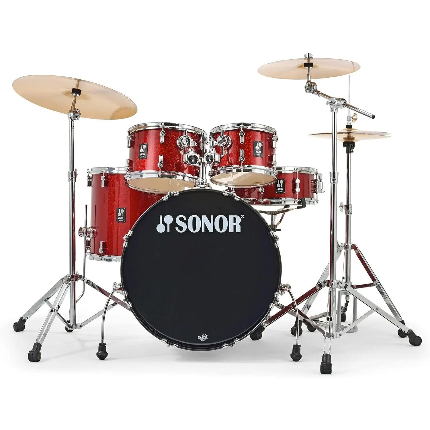 Sonor AQX Stage 5-piece Drum Set with Hardware Pack - Red Moon Sparkle (AQX STAGE NC RMS)