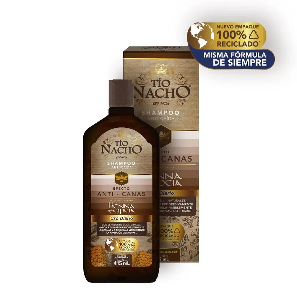 Tio Nacho Shampoo anti canas henna egipcia x415ml