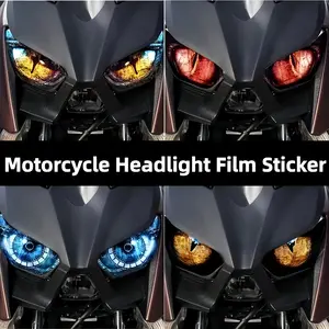 1PAIR  Devil's Eye One-way Hollowed-out Effect Car Stickers, Headlight Decals, Are Waterproof, Sun-protected, Durable, High-quality, Suitable for Motorcycles, Car Headlights, Scratches, Creative Vehicle Exterior Modification Accessories