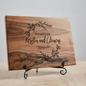 Personalized Wooden Cutting Board for Kitchen Decorative Chopping Board Customized with Names & Date Bridal Gifts for Home Buyers & Wedding Showers