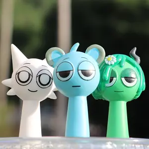 24pcs Sprunki Action Figures Set, Rhythm Box Cute Cartoon Figurine, Unique Character Model, PVC, With Indoor And Outdoor Use, For Game Theme, Valentine'S Day, Christmas, Halloween, Easter, Thanksgiving, Birthday, Party Decor, Collectible And Gift