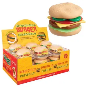 Stretchable Burger! Stretch it! Squish it! Stack it! 1ct
