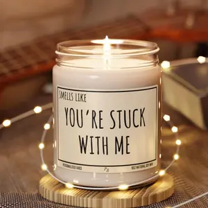 Smells Like You're Stuck With Me Soy Candle, Valentine's Day Gift for Her, Girlfriend, Anniversary, Boyfriend