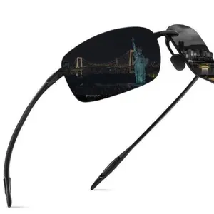 Ultralight Polarized Sports Sunglasses Tr90 Rimless Frame for Horse Riding Outdoors Running Fishing Baseball Driving Shades pilot fashion