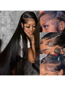 Glueless Wigs Human Hair Pre Plucked Pre Cut Straight Lace Front Wigs Human Hair 5x5 HD Lace Front Closure Wigs Wear and Go Natural Black Wigs Human Hair Lace Frontal Wig