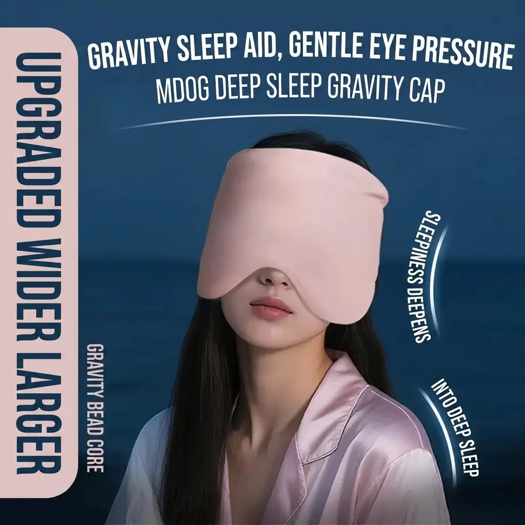 Lazy Paw | Weighted Eye Mask for Sleeping 360° Full Coverage Light Blocking Sleep Mask Strapless Wraparound Design Deep Pressure Stress Relief Soft Breathable Blindfold for Women Men Travel Home Naps Hypoallergenic Ultra Lightweight Night Sleep Aid bed co