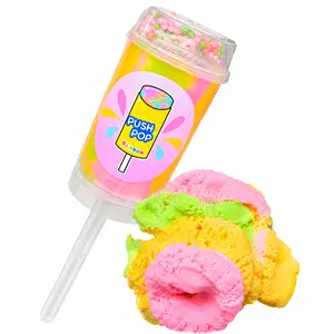 Rainbow Sherbet Slime – Fluffy Cloud Slime with Foam Bead Sprinkle Topping