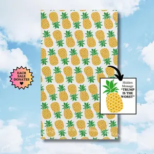 Subtle Trump is the Worst Pineapple Hand Towel, Funny Political Home Decor, Summer Kitchen Towel, Hostess Gift, Sarcastic Liberal Gift