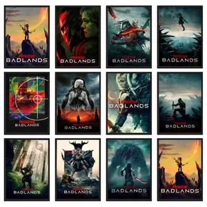 Cool film P-predator badlands Poster HD Waterproof Art Poster Wall art print art suitable for living room bedroom bar parlor home decor gift fade-Resistant, Non-sticky, vibrant Dly Wall print