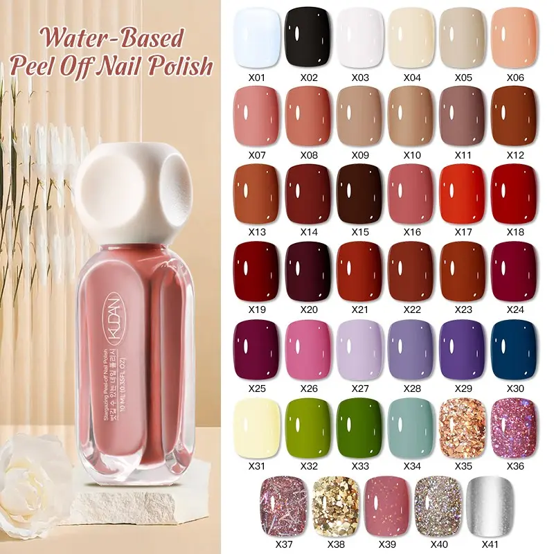 10ml Water-Based Peel Off Nail Polish, 2026 Popular Quick Dry Long Lasting Peelable Water Indie Liquid Polish, Manicure, Perfect for Creative Nail Art Home DIY and Salon Use