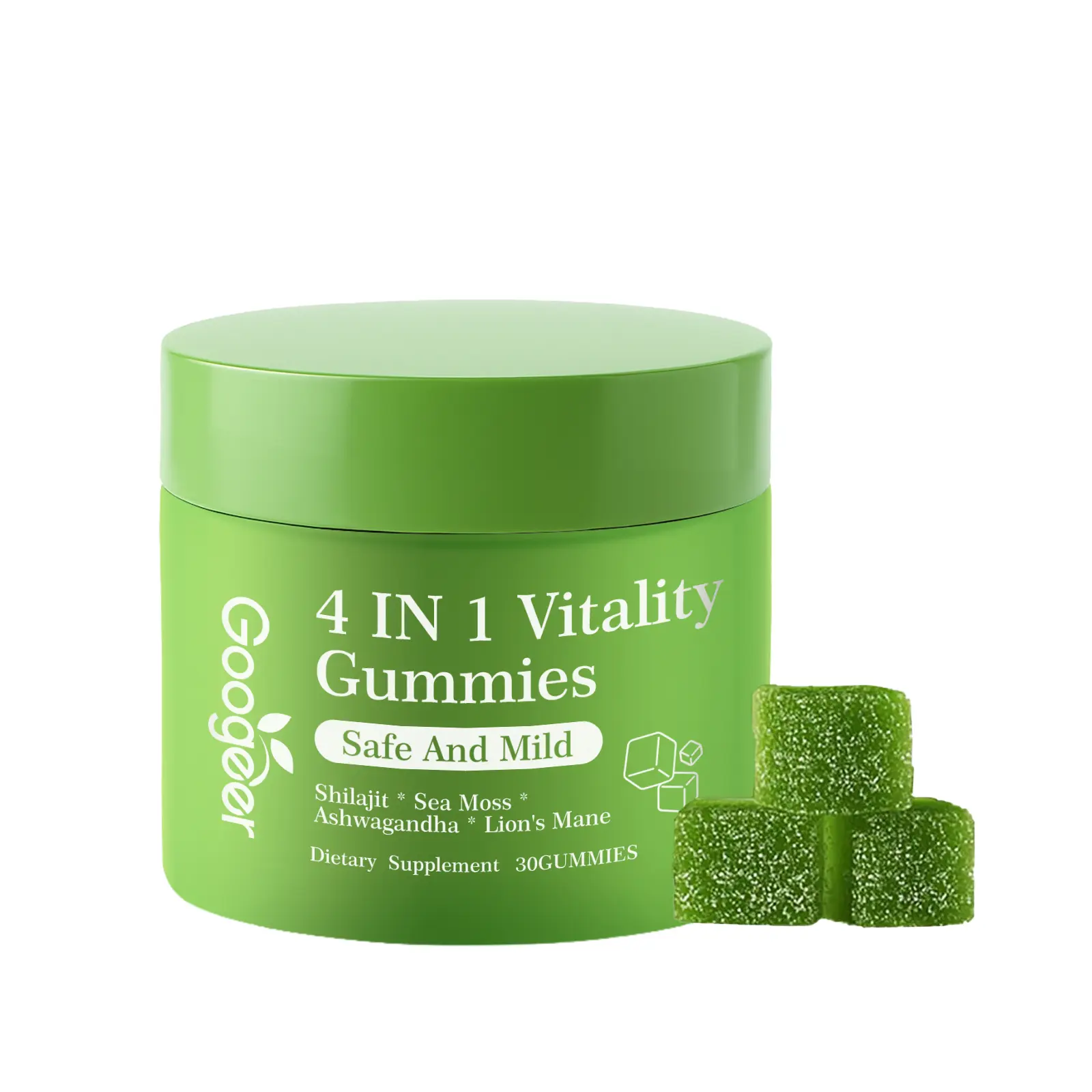 4-in-1 Energy Gummies, featuring pure Himalayan Shilajit (Himalayan mineral extract), Lion’s Mane mushroom, and seaweed extracts; suitable for both men and women | Vegan, non-GMO supplement