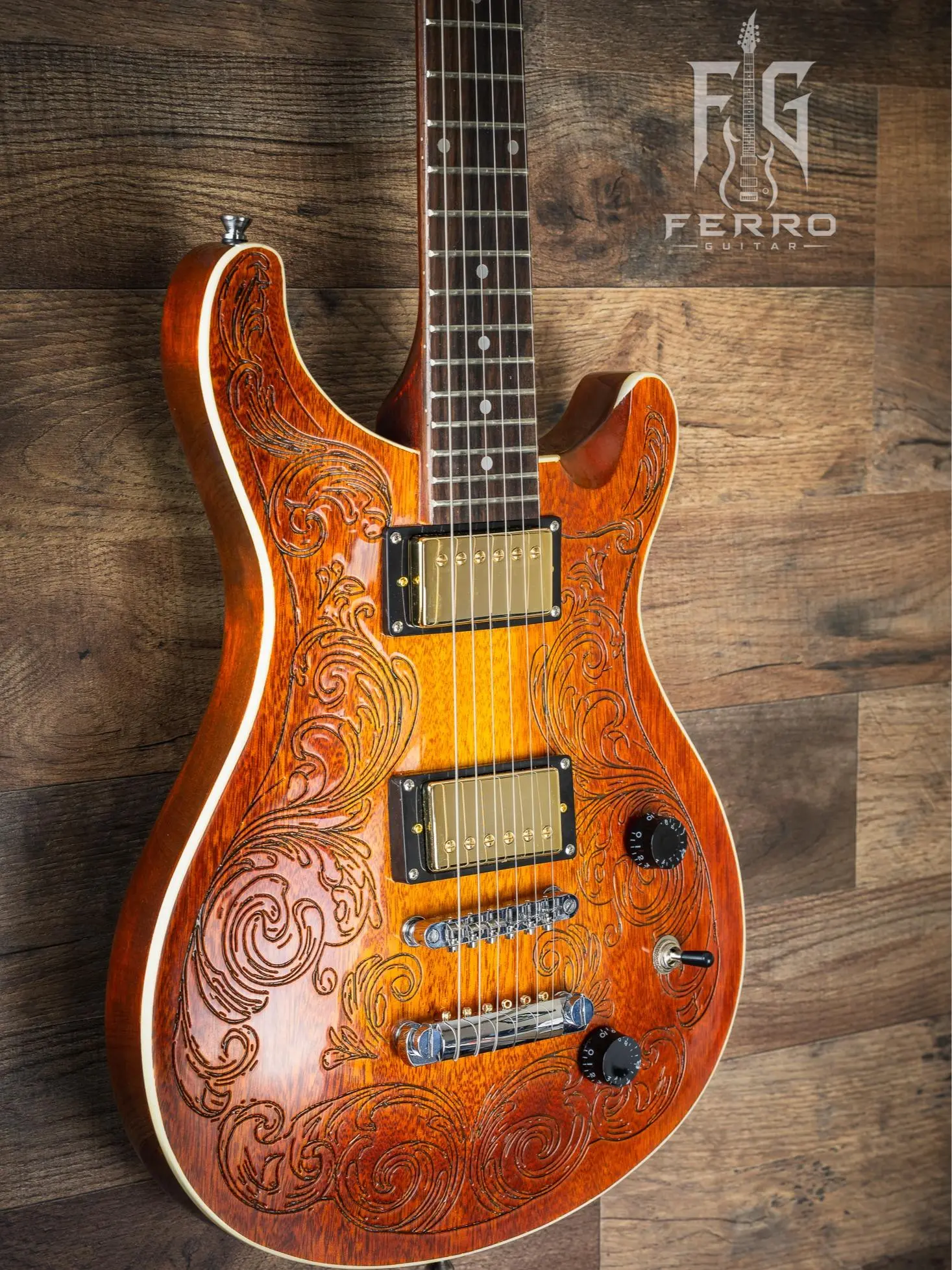 Custom PRS Style Laser Engraved Guitar