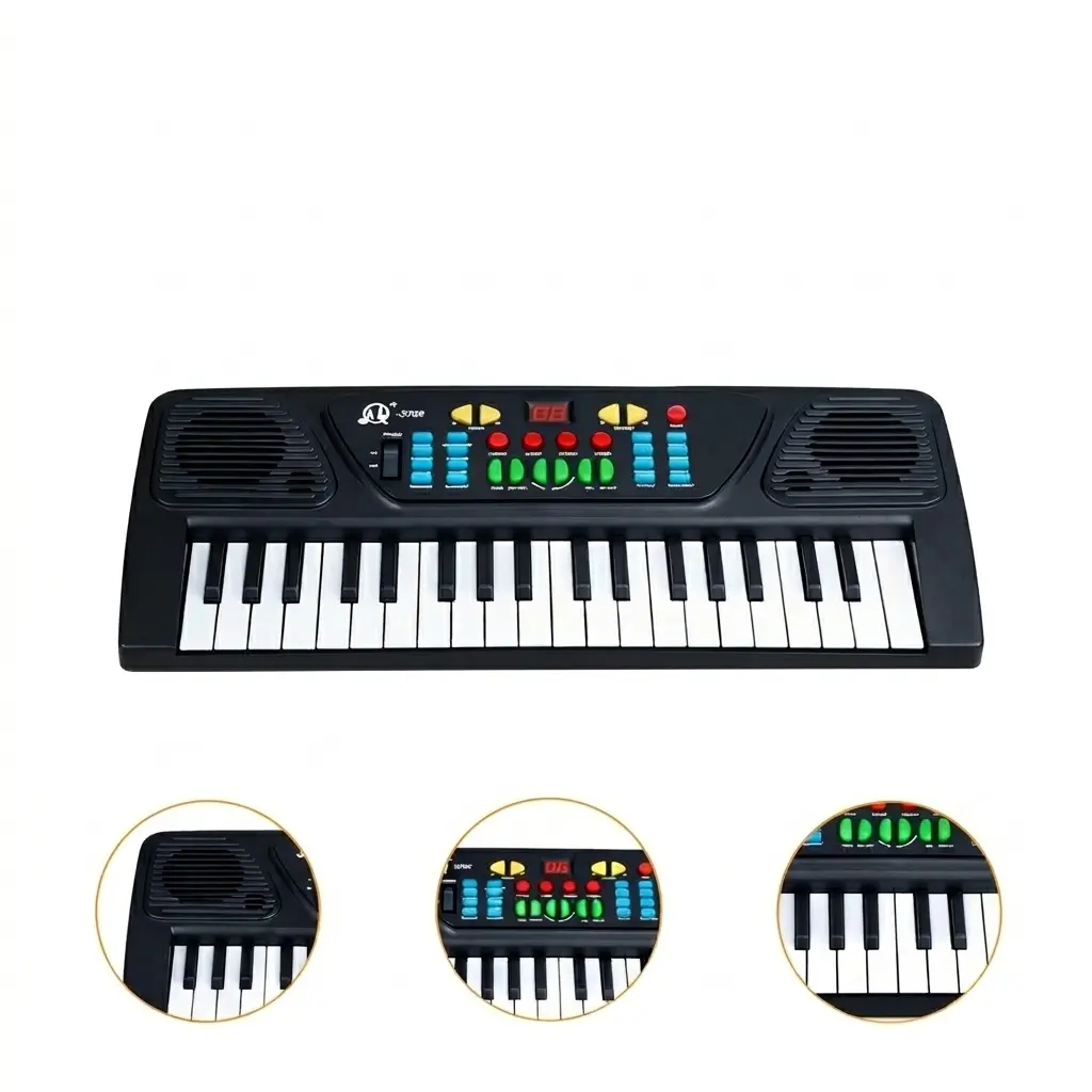 37-Key Electronic Piano Keyboard for Kids, Portable Kids Toy with Microphone, Early Learners’ Music Gift, Boy Gifts, Piano Electronic Keyboards for Toys & Hobbies, Kids Toys