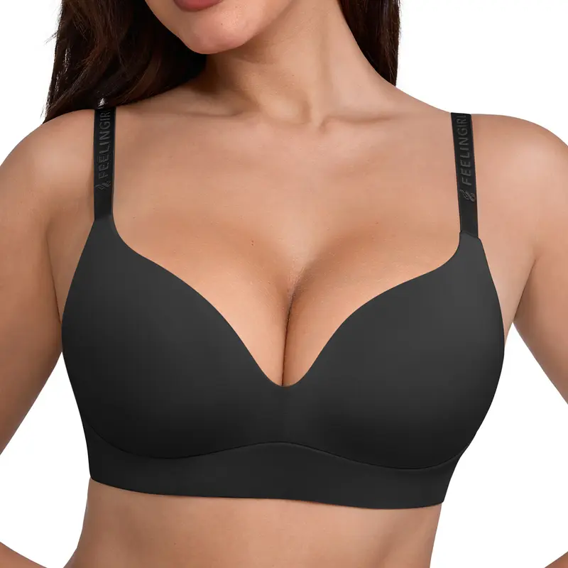 FeelinGirl #LIVE Wireless Bras Comfortable Push Up Bra Full Support Lift Bralette Seamless T-shirt Bras