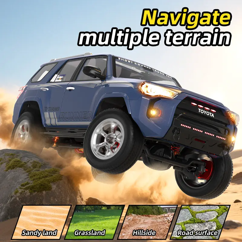 JJRC Official Licensed Toyota 4Runner 1:18 Scale RC Car - 4WD All Seasons Off-Road Crawler, 2.4G Full Proportional Remote Control, Alloy Wheel Style, Realistic Details, Ready-to-Run Toy for Kids Beginners, Indoor Use, Perfect Birthday Gift, Perfect Gift,