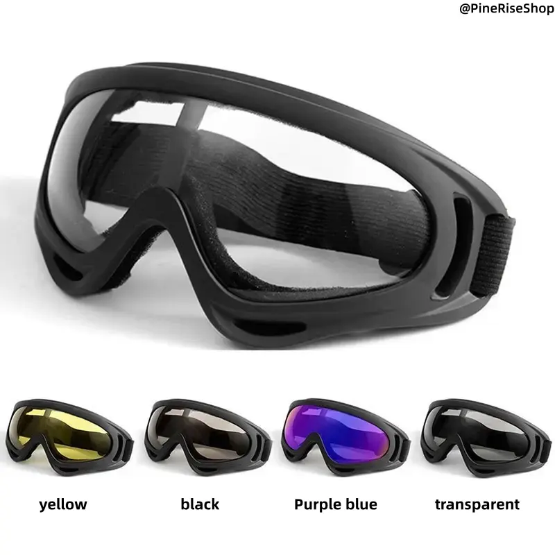 Military Style Outdoor Tactical Safety Goggles - Explosion-Proof, Weather-Resistant, Dust-Splash Resistant, Windproof Transparent Outdoor Safe Protective Eyewear for Motorcycle, Skiing