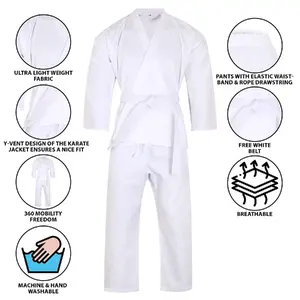 New karate taekwondo training uniform unisex.