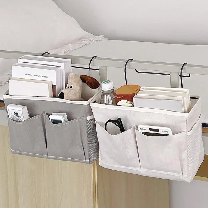 Hanging Storage Basket, Sturdy Fabric, 1 Count Hanging Storage Organizer, Bedside Hanging Basket, Home Organizer, Organized Storage, Vertical Storage Organizer for Bedroom, Living Room, Office, Dorm Room, Hangable