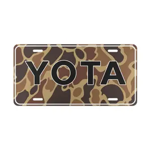 YOTA Camo Decorative License Plate Custom Front Car Tag 6x12in, Glossy Finish Aluminum Plate for Cars, Trucks, Garage or Wall Display Vehicle
