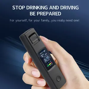 Alcotester Non-Contact Breath Tester Alcohol Tester Digital LCD Display Breathalyzer Portable Alcohol Detector Type-C Charging