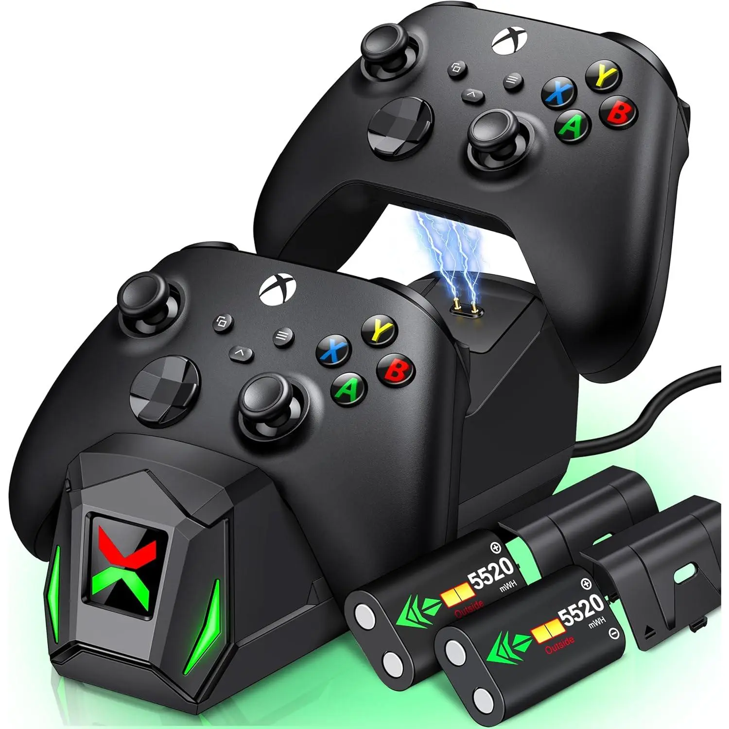 ESYWEN Controller Charger Station with 2 Rechargeable Battery Packs for Xbox One/S/Elite/Series X|S, High Speed Charging Dock with 4 Batteries Console Accessory,back to school,back to school haul