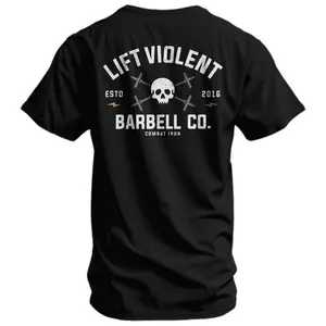 Lift Violent Barbell Co. Men’s Athletic Graphic T-Shirt | Gym Workout Training Tee | 60/40 Cotton Blend