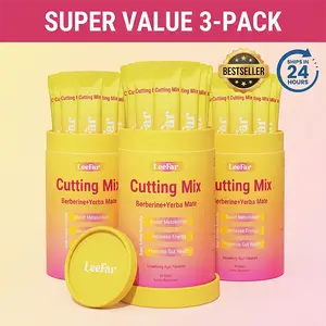 (Flash Sale : 3 Pack) LeeFar Cutting Drink Mix – | Strawberry Açaí Flavor – 30 Servings