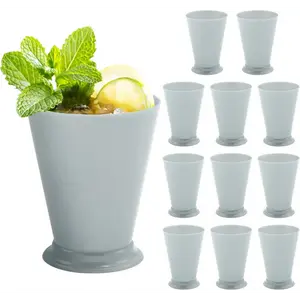 4E's Novelty Mint Julep Plastic Cups – 12-Pack 10 oz | Kentucky Derby Party Supplies & Decorations