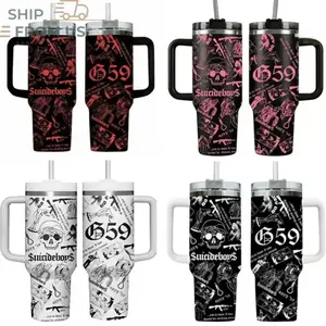 [MADE IN US] SuicideboyS G59 Skull Aesthetic Tumbler 20oz 40oz With Handle | Underground Rap Merch Dark Trap Goth Stainless Steel Insulated Cup | Viral TikTok G59 Fan Gift Multicolor Collage Travel Mug for Music Lovers 2026