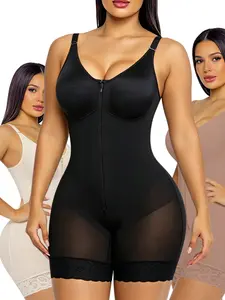 NoraNY Women's Body Shaper, Full Body Shaping Garment for Abdominal and Waist Control, Women's One-Piece Bodysuit, Comfortable Hip-Lifting Shaping Pants, with Shoulder Straps, High-Elastic Fabric, Body-Fitting, Zipper Closure, Breathable and Comfortable