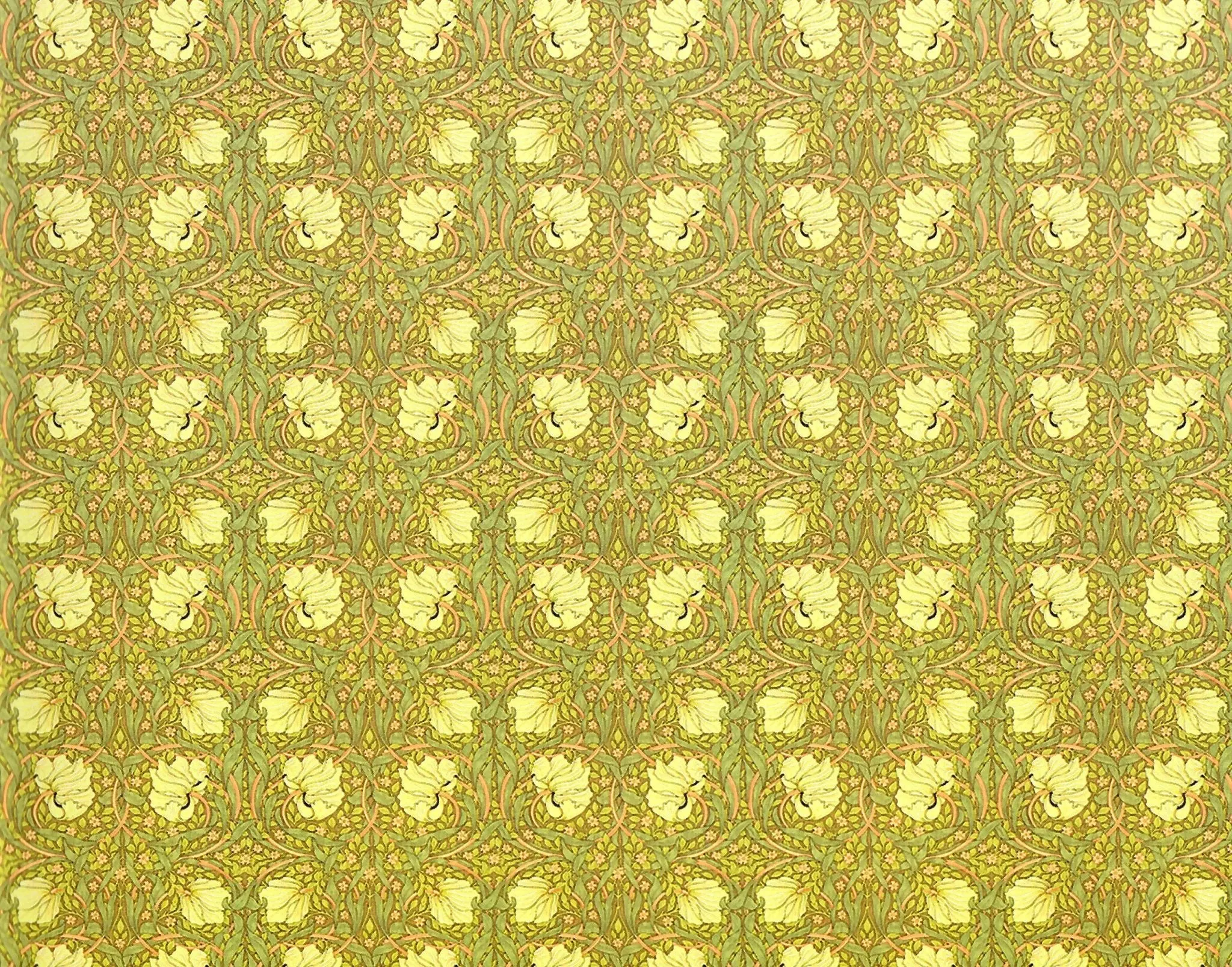 Dollhouse Wallpaper William Morris Art Nouveau Pimpernel Brown Floral 1:12 Scale Itsy Bitsy