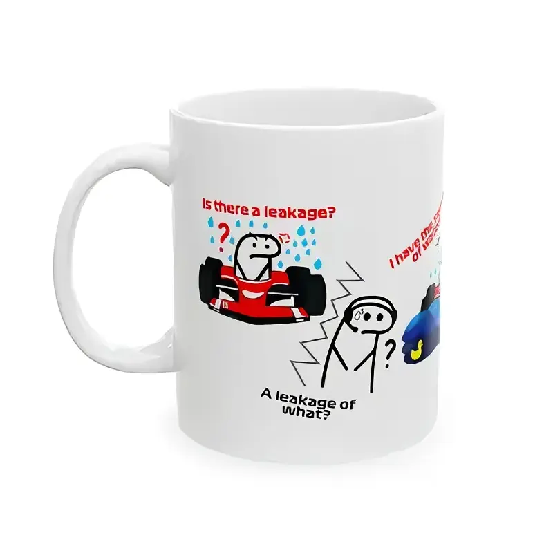 Dancing Moto Ceramic Mug - Reusable, Washable Kitchenware Drinkware for Daily Coffee Beverages