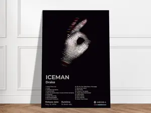 Drake "ICEMAN" clean album poster