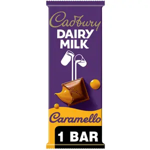 Cadbury Dairy Milk Caramello Milk Chocolate and Creamy Caramel Candy Bar, 4 Ounce