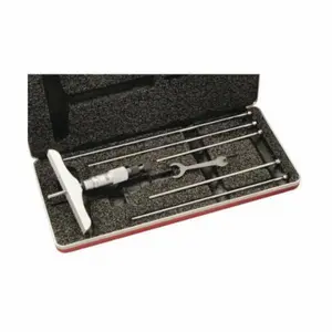 Starrett  0 to 6 in. Mechanical Depth Micrometer with 4 in. Base, Satin Chrome