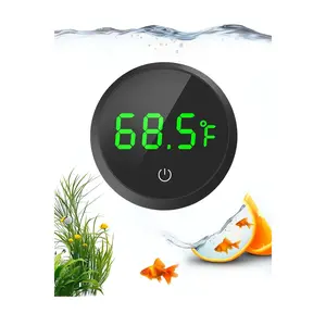 Wireless Digital Fish Tank Thermometer with LED Display, Touch Stick, 0.18°C Precision, 3V Power, 1x Aquarium Thermometer, 1x User Manual