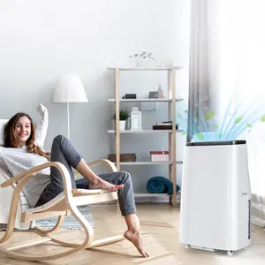 14000 BTUs Portable Air Conditioner – 3-In-1 Ultra-Quiet Cooling, Dehumidifier & Fan for Rooms Up to 750 Sq. Ft, AC Unit for Large Room, Campervan, Sleep Mode, 24H Timer & Windows Kit, White