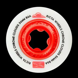 Ricta 54mm Chrome Clouds Red 86a  Skateboard Wheels