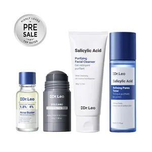 Dr.Leo Acne Treatment Kit for Oily Skin – Reduce Breakouts, Clear Blackheads, Unclog Pores & Control Oil (4-Step Routine) #mothersdaygift #DealsForYouDays