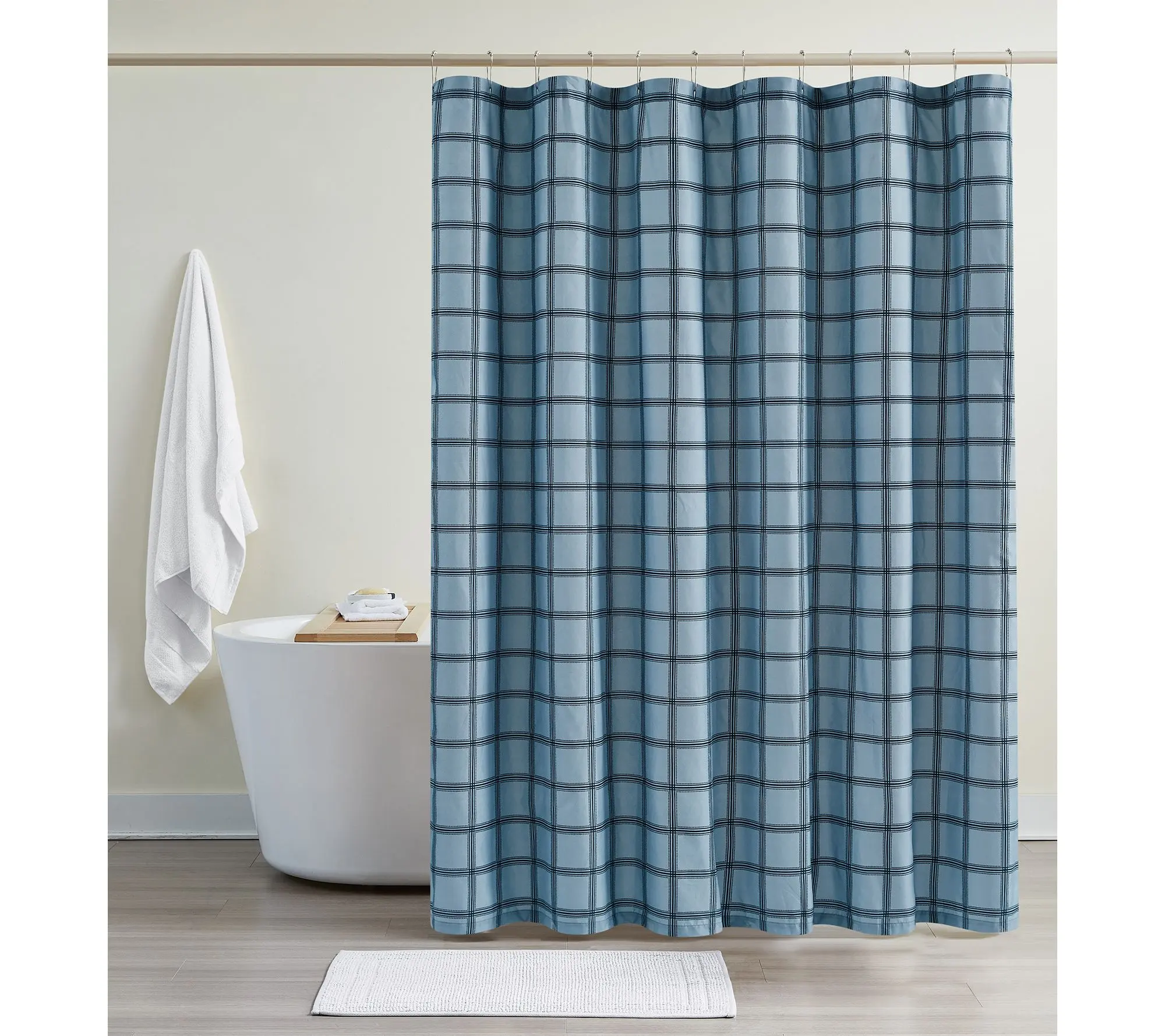 Cannon Luka Grid Shower Curtain