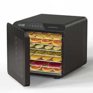 Crownful Food Dehydrator Machine, 7 Stainless Steel Trays, Dryer for Jerky, Vegetable, Fruit, Meat, Dog Treats, Herbs, and Yogurt
