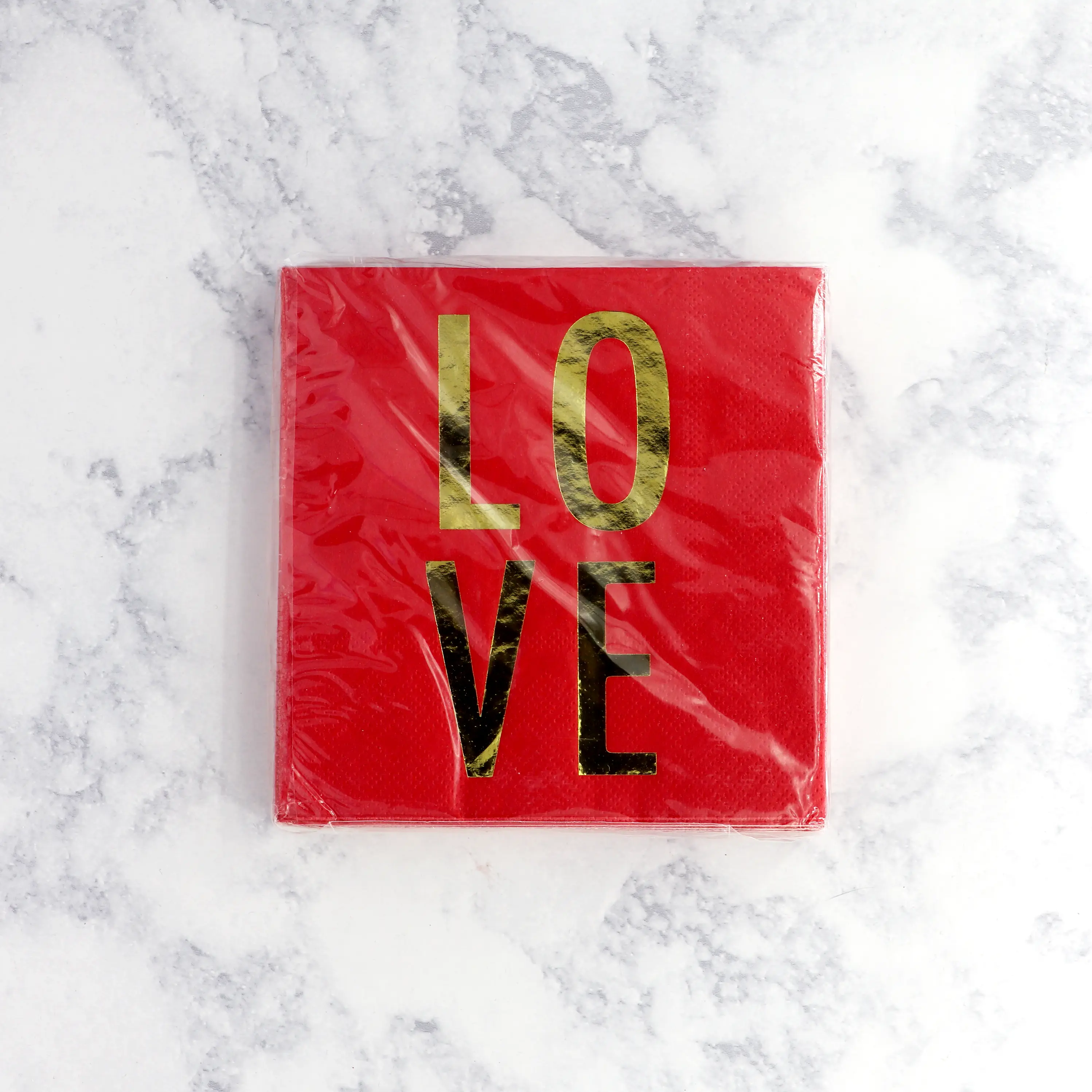 "LOVE" Red Valentine's Day Napkins