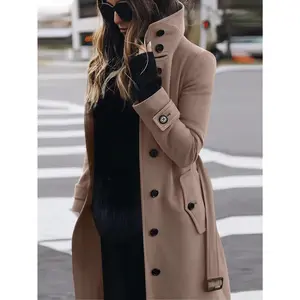 Rock Star Puffer Jacket Autumn Winter Slim Fit Coat Women's Stylish Longline Design with Button Closure for Comfort Peacoat Trench Coat Puffer Jacket Winter Outfits for Women