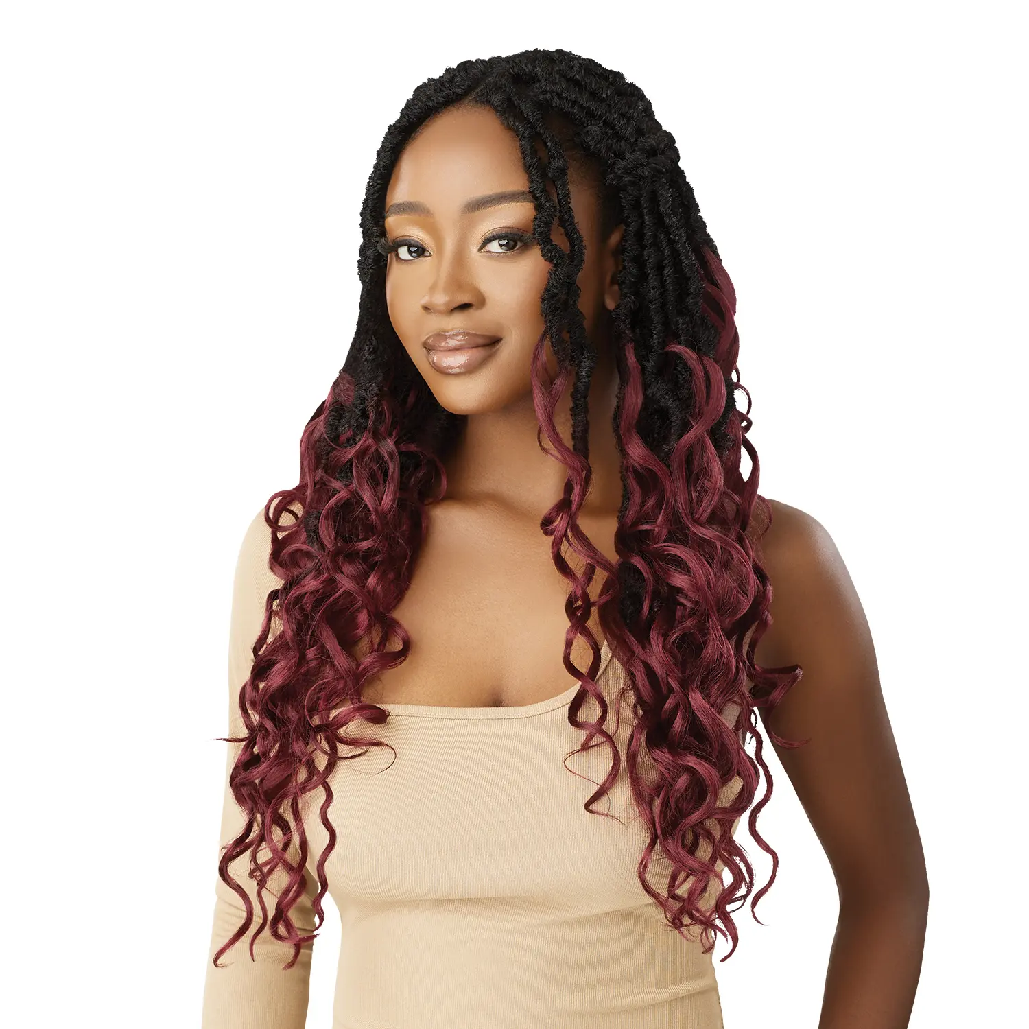 xpression Twisted Up Crochet Braids, 20-Inch Tropical Bouncy Locs, Curly Faux Locs Synthetic Hair Extensions for Protective Hairstyles, Synthetic Braids, 20 Inches, 24 Strands, Braids Hairstyles