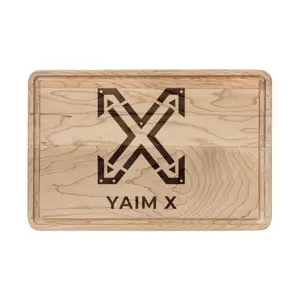 X Engraved Arrow Monogram Cutting Board — Personalized Wooden Serving & Prep Board