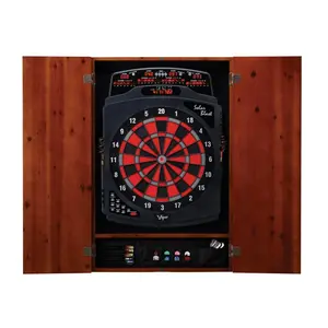 Viper 40-0207 Solar Blast Electronic Scoring Dartboard with Metropolitan Cinnamon Cabinet, Electronic Scoring Dartboards