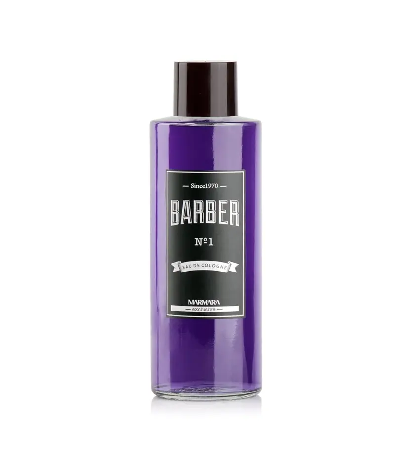 Marmara Barber No. 1 Aftershave Cologne - 500ml Alcohol-Containing Cooling Cleansing Liquid with Fresh Fougère & Amber Fragrance, Permanent Odor, 36-Month Shelf Life, For All Skin Types, Supports Smooth Shave, Hair Styling Aid, Bottle, Men's Beauty EDC