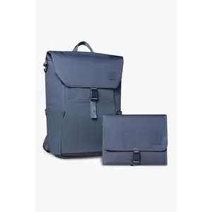 Diaper Backpack & Changing Wallet Bundle / Dusky Blue