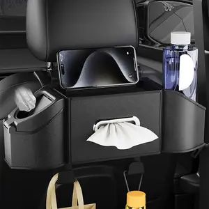Car Seat Back Storage Box - Simple & Functional Organizer for Car Interiors with Tissue Holder & Trash Can - Enhance Utility Without Clutter #FallFreshness